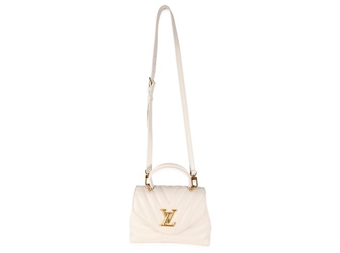 Louis Vuitton Neue Welle Handtasche aus Elfenbein-Kalbsleder Weiß - Ansicht 5
