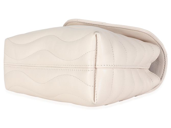 Louis Vuitton Neue Welle Handtasche aus Elfenbein-Kalbsleder Weiß - Ansicht 6