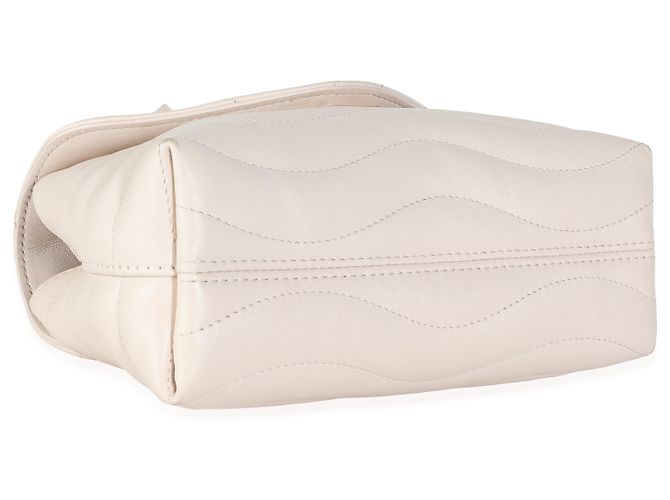 Louis Vuitton Neue Welle Handtasche aus Elfenbein-Kalbsleder Weiß - Ansicht 7