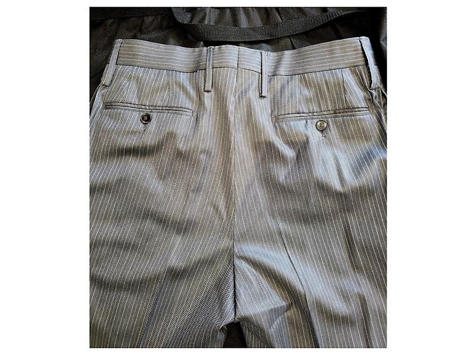 Completo Uomo Gucci Grigio Antracite Lana e Seta - vista 2