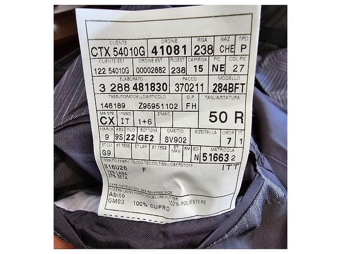 Completo Uomo Gucci Grigio Antracite Lana e Seta - vista 3