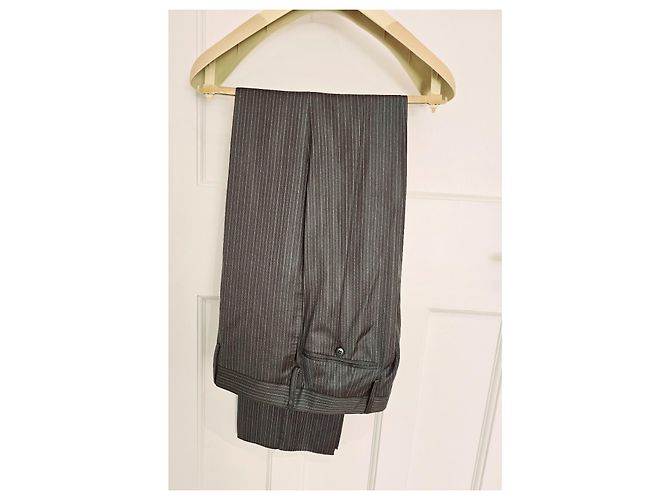 Completo Uomo Gucci Grigio Antracite Lana e Seta - vista 4