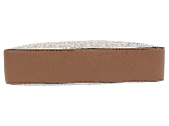 Borsa a spalla con logo Michael Kors Bianco/Marrone - vista 4