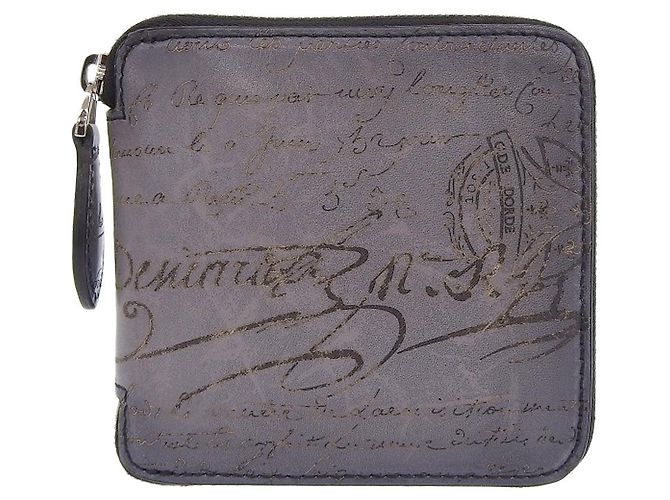 Autre Marque Berluti Calligraphy Leder Nylon Eco Handtasche Grau - Ansicht 5
