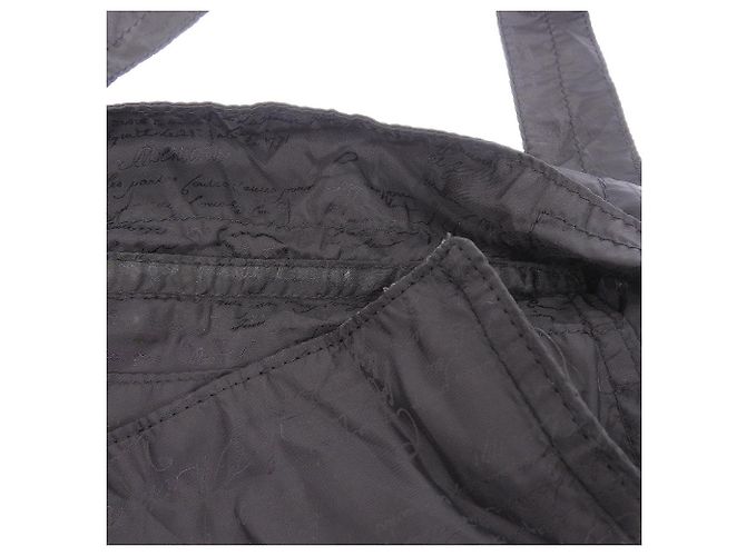 Autre Marque Berluti Calligraphy Leder Nylon Eco Handtasche Grau - Ansicht 9