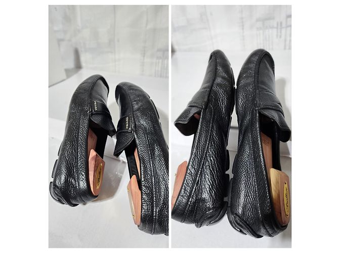 Mocassini in pelle Prada neri misura 10 Nero - vista 12