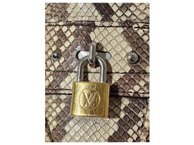 LOUIS VUITTON Mocassini Loafers Lock It Pelle di Serpente Taglia 37.5 - vista 8