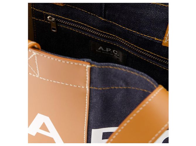 Apc Borsa Tote Axel - A.P.C. - Cotone - Caramello - vista 4