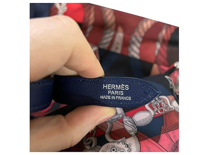 Borsa da città in seta stampata Hermès in seta e pelle multicolore - vista 6