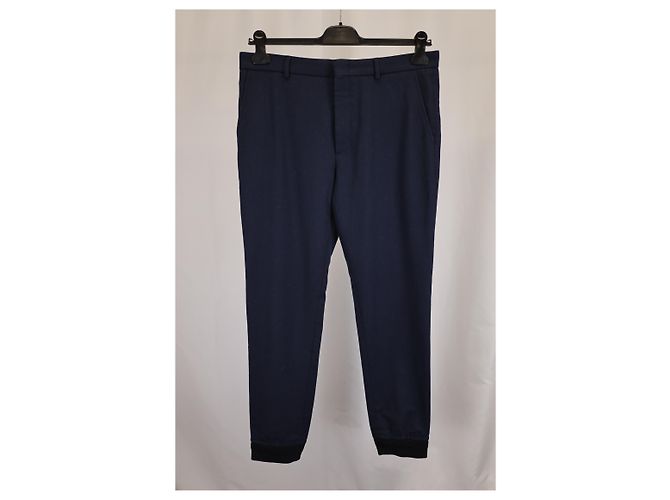 Gucci Anzughose mit elastischem Saum aus marineblauer Wolle - Ansicht 5