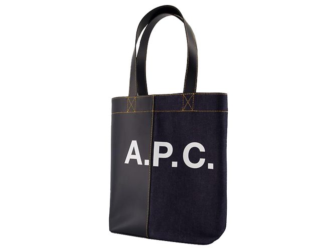 Apc Borsa Tote Axel - A.P.C. - Cotone - Blu Navy - vista 2