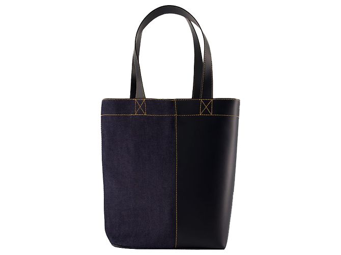 Apc Borsa Tote Axel - A.P.C. - Cotone - Blu Navy - vista 3