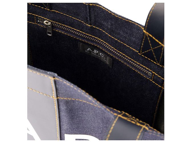 Apc Borsa Tote Axel - A.P.C. - Cotone - Blu Navy - vista 4