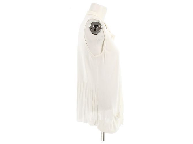 Top Hermès T.FR 42 Viscosa Crudo - vista 3