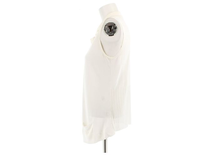 Top Hermès T.FR 42 Viscosa Crudo - vista 4