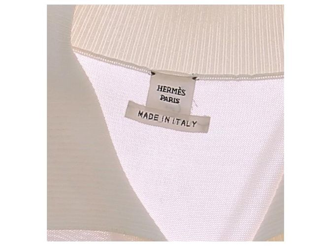 Top Hermès T.FR 42 Viscosa Crudo - vista 5