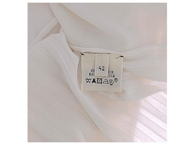 Top Hermès T.FR 42 Viscosa Crudo - vista 6