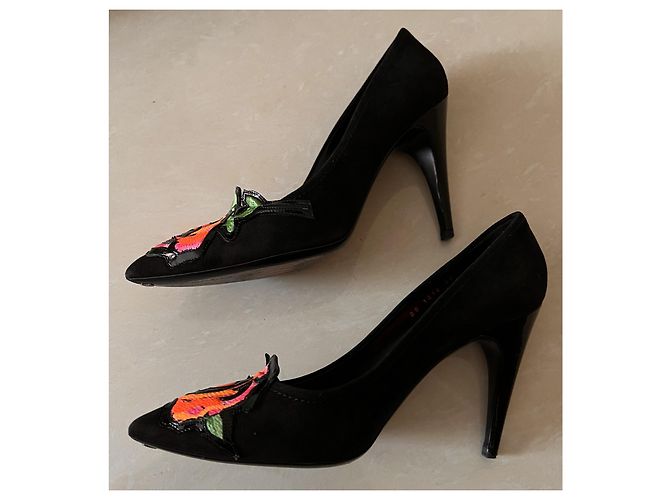 Décolleté Louis Vuitton in pelle nera taglia 38 Nero - vista 13