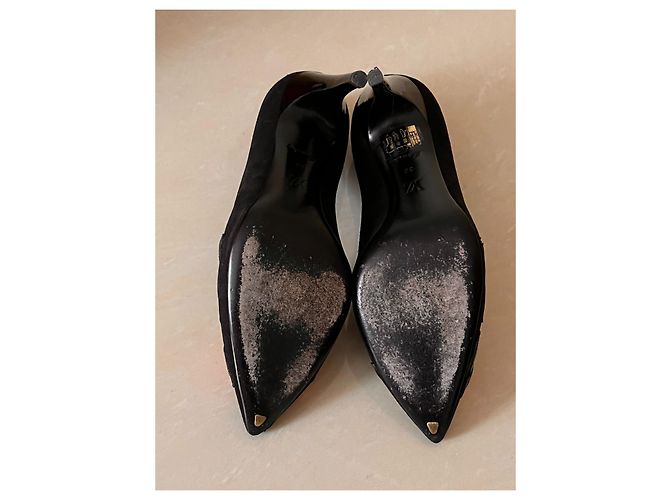 Décolleté Louis Vuitton in pelle nera taglia 38 Nero - vista 15