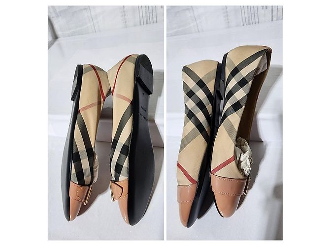 Bailarinas con hebilla Burberry Nova Check Beige/Cream Talla 37 - vista 6
