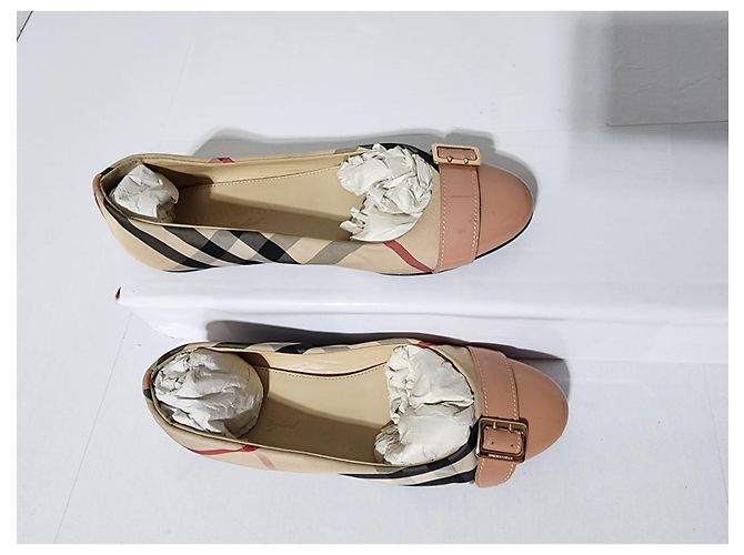 Bailarinas con hebilla Burberry Nova Check Beige/Cream Talla 37 - vista 8