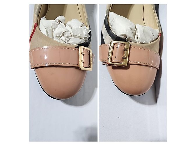 Bailarinas con hebilla Burberry Nova Check Beige/Cream Talla 37 - vista 9