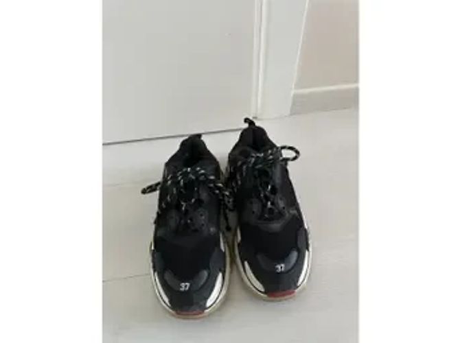 Balenciaga Triple S Sneaker Schwarz Stoff - Ansicht 3