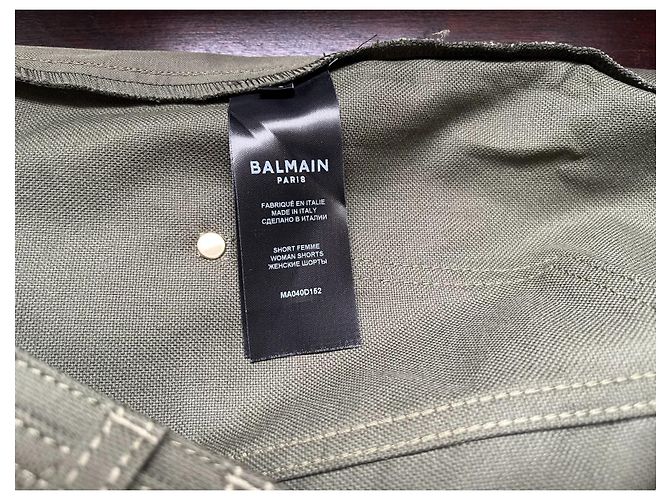 Short con logo Balmain Verde - vista 5