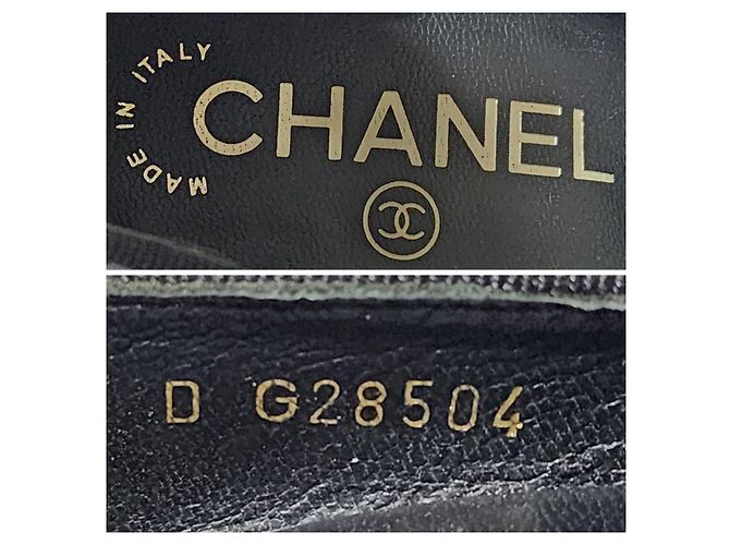 Escarpins en cuir et vernis CC à bout capuchon Chanel Noir Taille 36C - vue 10