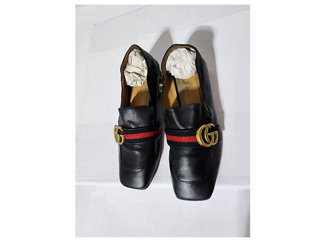 Gucci Peyton GG Sylvie Perlenbesetzter Loafer Schwarz Größe 37 - Ansicht 15