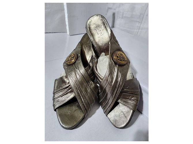 Zoccoli GUCCI Patent Hysteria Taglia 40C Marrone - vista 10
