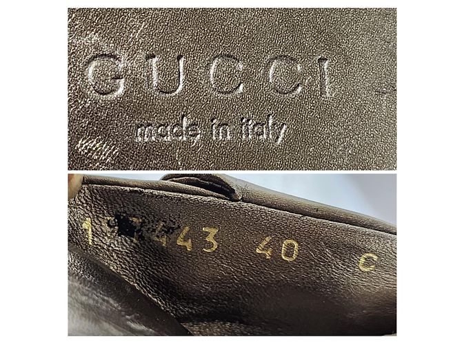 Zoccoli GUCCI Patent Hysteria Taglia 40C Marrone - vista 14
