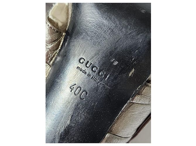 Zoccoli GUCCI Patent Hysteria Taglia 40C Marrone - vista 2