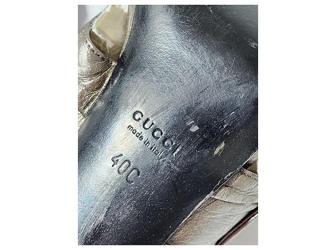 Zoccoli GUCCI Patent Hysteria Taglia 40C Marrone - vista 3