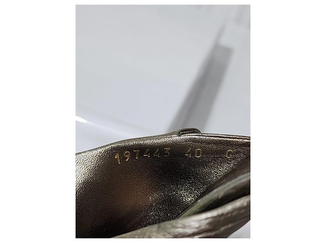 Zoccoli GUCCI Patent Hysteria Taglia 40C Marrone - vista 8