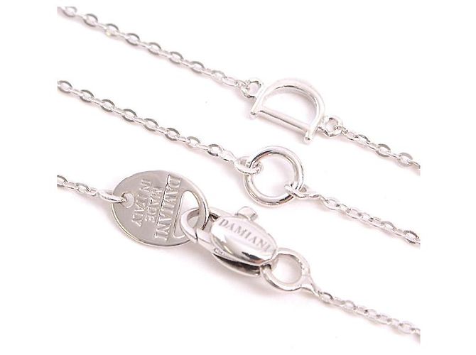 Autre Marque Collana a forma di cuore Belle Époque in oro bianco 18K con diamanti e rubini Damiani - vista 6
