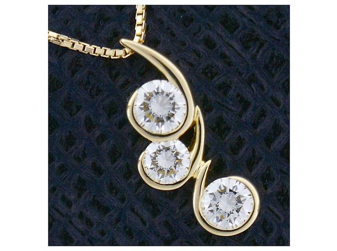 Autre Marque Monnickendam K18 3P Diamantanhänger Golden - Ansicht 9
