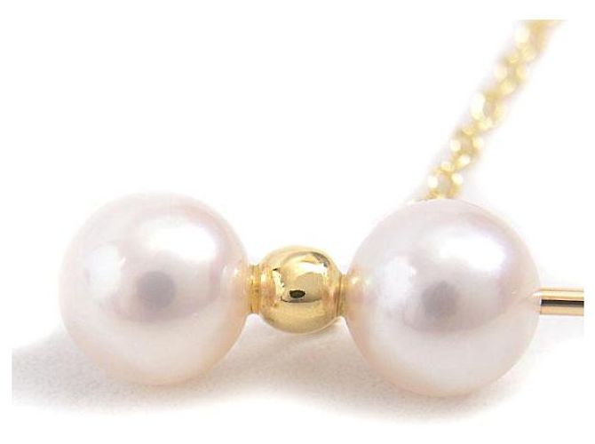 Spilla in perle 2P Mikimoto K18YG×GP 6.5mm-6.6mm D'oro - vista 4