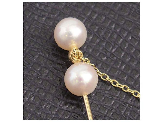 Spilla in perle 2P Mikimoto K18YG×GP 6.5mm-6.6mm D'oro - vista 6