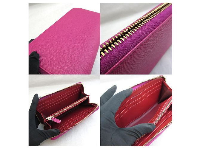 Autre Marque Bvlgari Leder Langbörse Rosa Pink - Ansicht 4