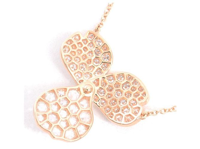Tiffany & Co Tiffany 18K Roségold Papierblumen große Diamant-Halskette Golden - Ansicht 4