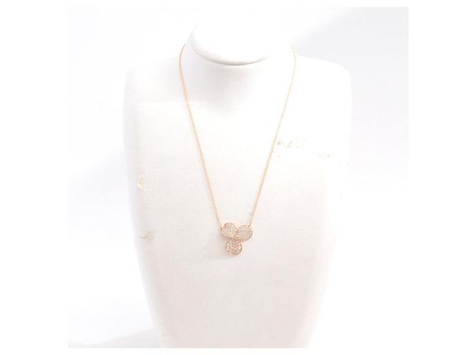 Tiffany & Co Tiffany 18K Roségold Papierblumen große Diamant-Halskette Golden - Ansicht 6
