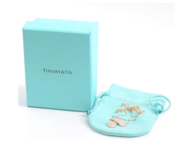 Tiffany & Co Tiffany 18K Roségold Papierblumen große Diamant-Halskette Golden - Ansicht 7
