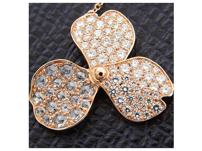 Tiffany & Co Tiffany 18K Roségold Papierblumen große Diamant-Halskette Golden - Ansicht 9