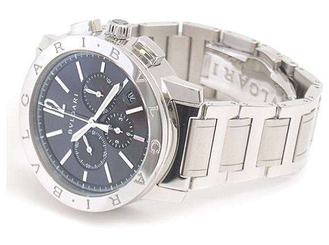 Autre Marque Orologio cronografo automatico Bvlgari Bvlgari con quadrante nero BB41SCH - vista 2