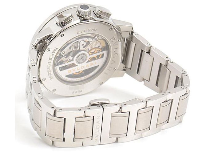 Autre Marque Orologio cronografo automatico Bvlgari Bvlgari con quadrante nero BB41SCH - vista 3