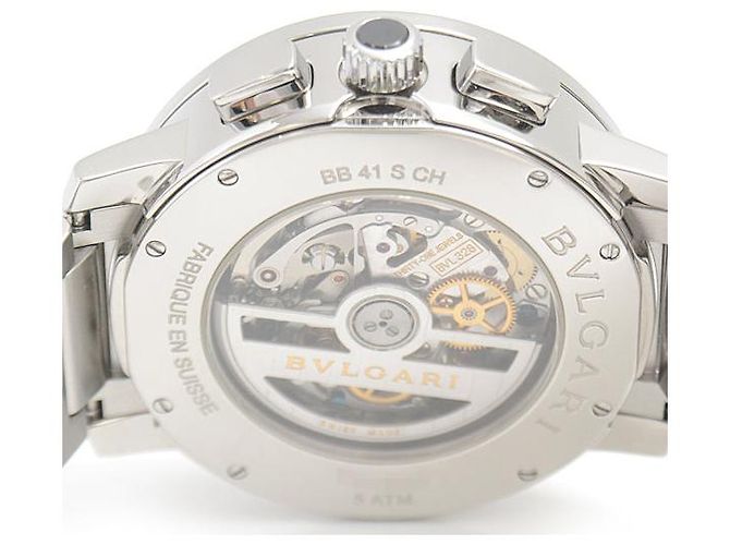 Autre Marque Orologio cronografo automatico Bvlgari Bvlgari con quadrante nero BB41SCH - vista 4