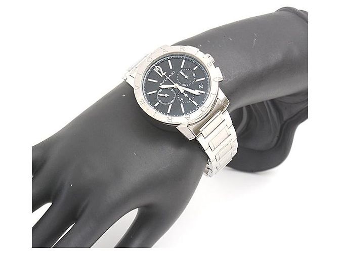 Autre Marque Orologio cronografo automatico Bvlgari Bvlgari con quadrante nero BB41SCH - vista 8