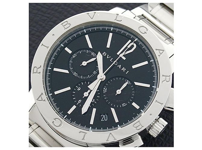 Autre Marque Orologio cronografo automatico Bvlgari Bvlgari con quadrante nero BB41SCH - vista 9