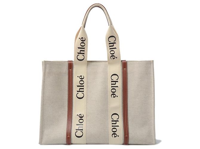 Chloé Bolso tote grande Woody de piel de ternera Chloe - vista 2